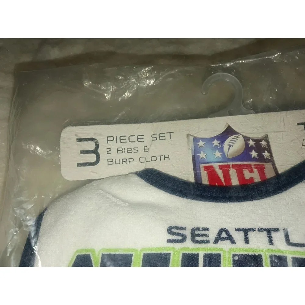 Seattle Seahawks NFL baby bibs and burp cloth